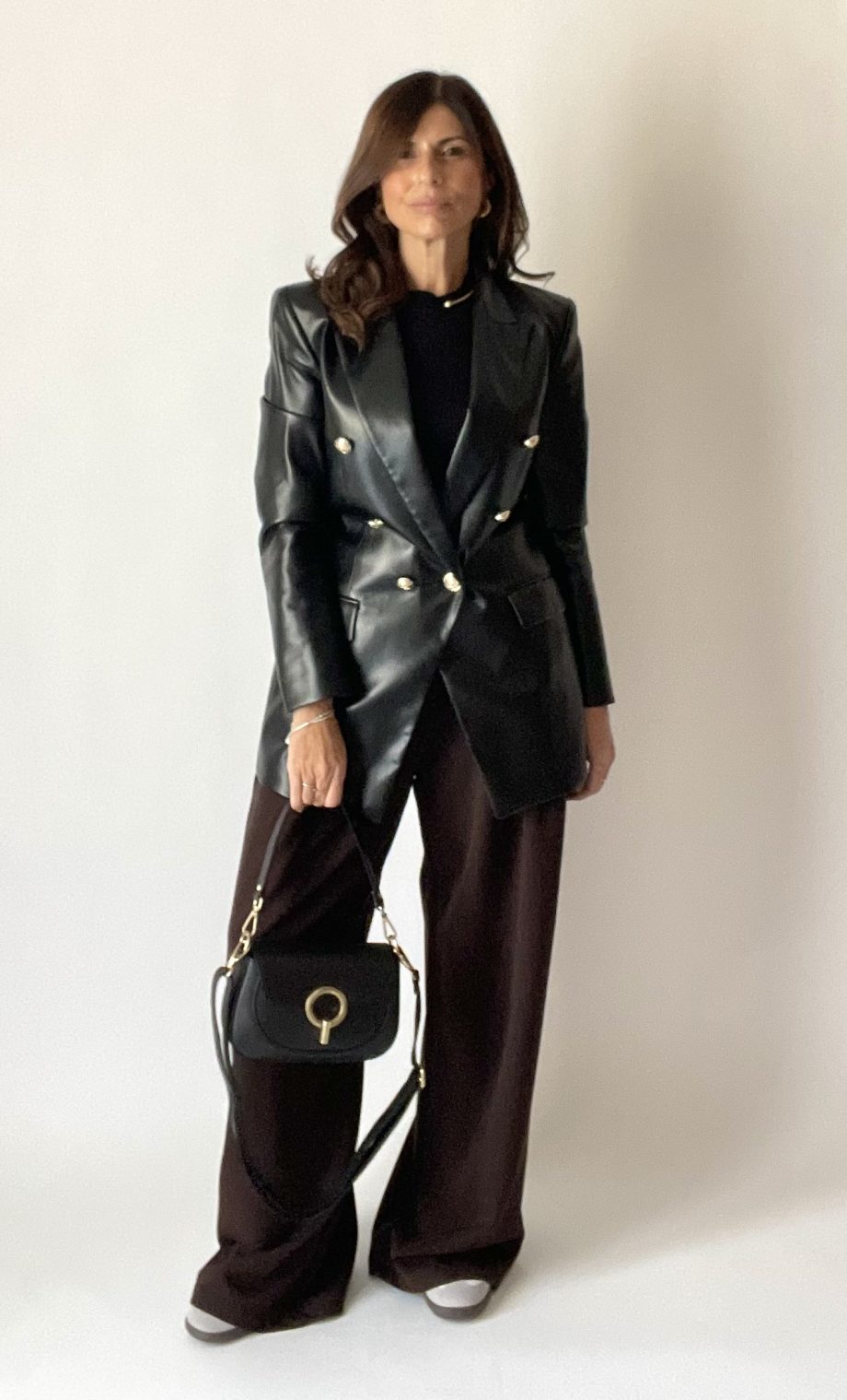 Pantalone pinces full lenght var. chocolate