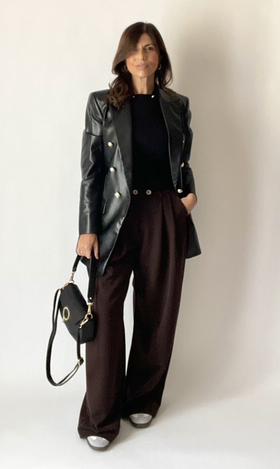 Pantalone pinces full lenght var. chocolate