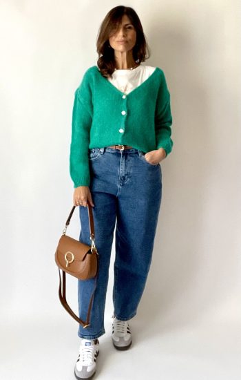 Cardigan con bottoni gioiello